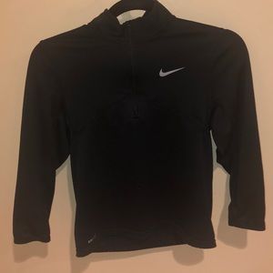 BLACK KIDS DRI FIT NIKE QUARTERZIP